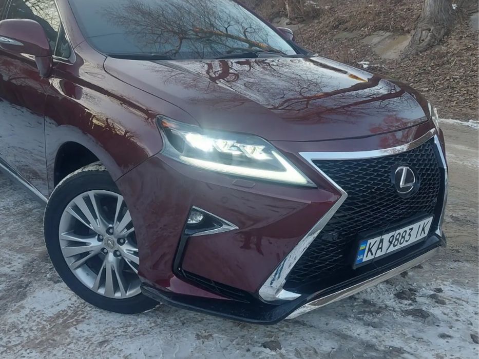 Фары Full LED 3 линзы Lexus RX 2009-2015 в стиле рестайлинг 2020+