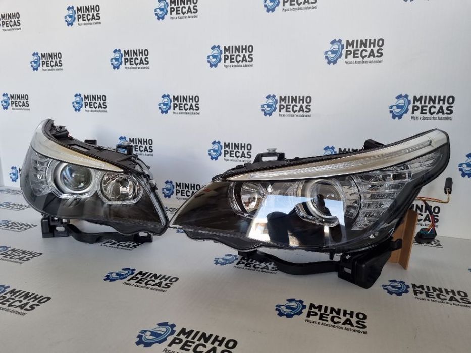 Faróis Angel Eyes BMW (E60/E61) Fundo Preto