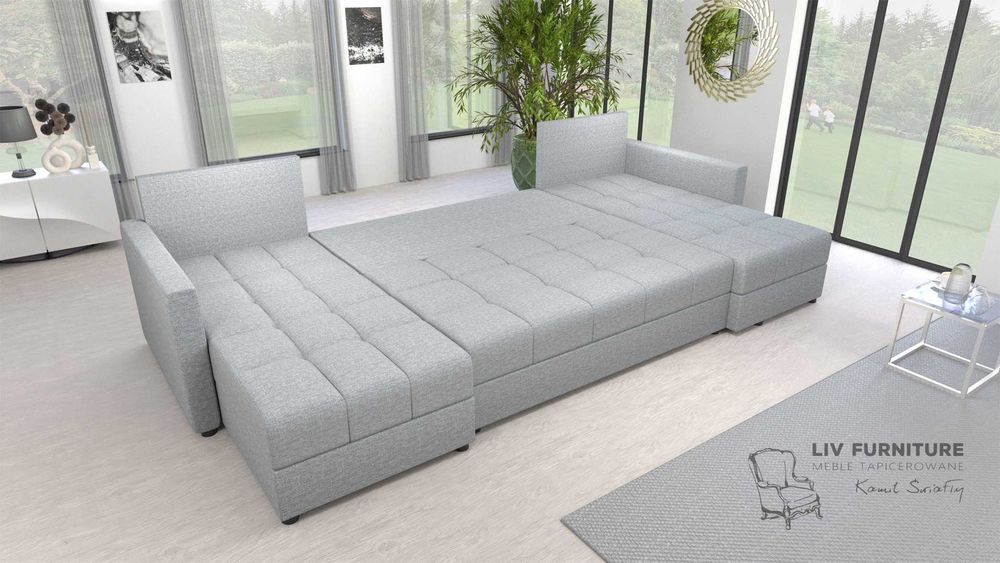 NOWY Narożnik Rogówka DOMINO U z funkcją spania KUPUJESZ U PRODUCENTA!