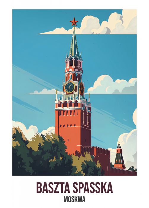 Plakat 39,5x55cm Baszta Spasska
