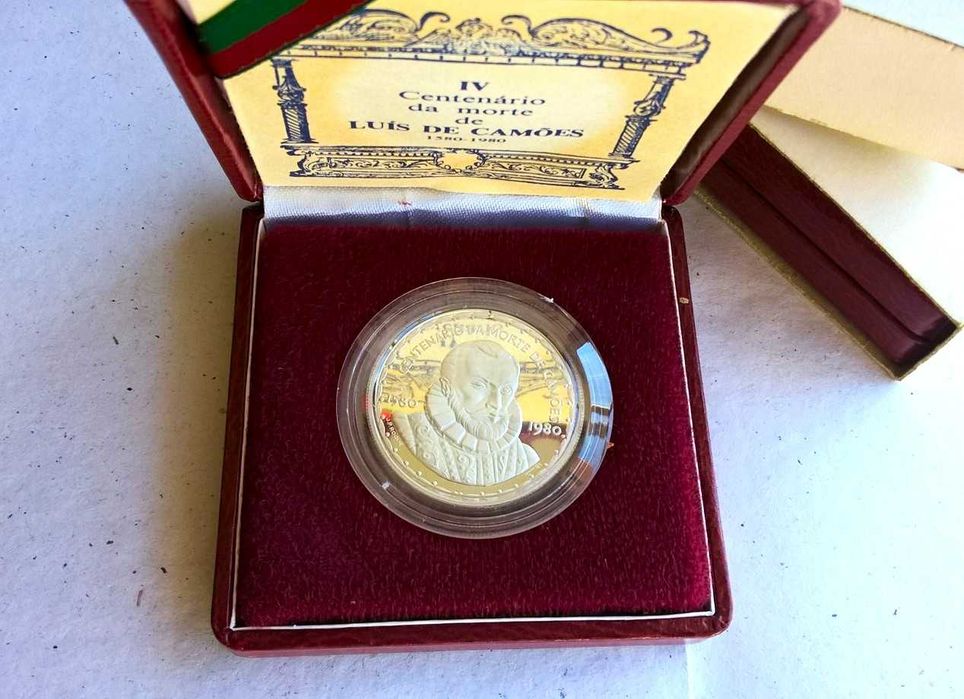 Estojo com moeda prata PROOF de 1000$00 - Luís de Camões