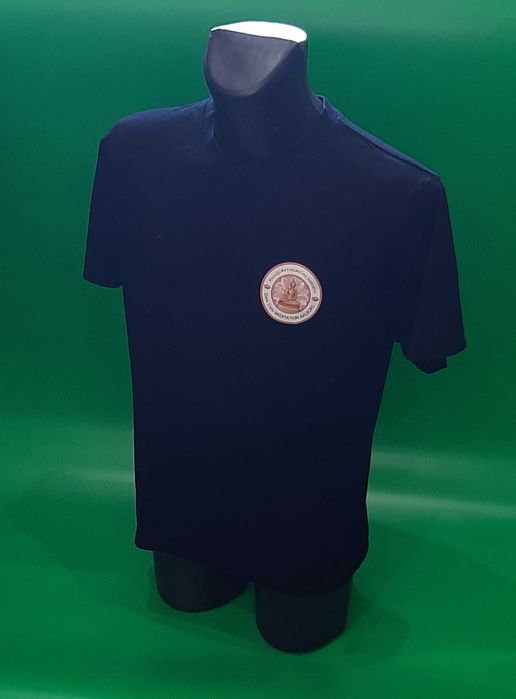 Czarna bawełniana koszulka z nadrukiem