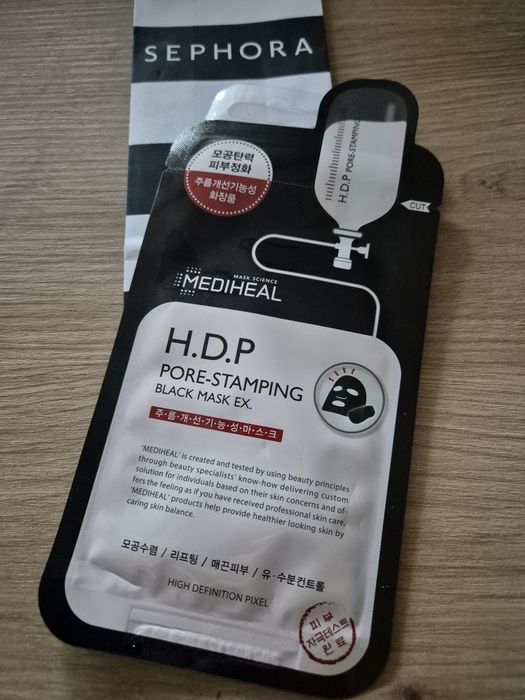 Nowa! Tanio! MEDIHEAL HDP Pore Stamping 25 ml koreańska czarna maska w płachcie OCZYSZCZAJĄCA