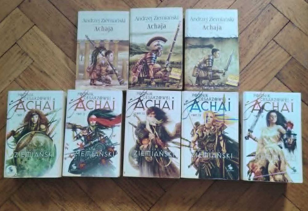 Książki komplet Achaja 3 tomy + 5 tomów Pomnik cesarzowej Achai