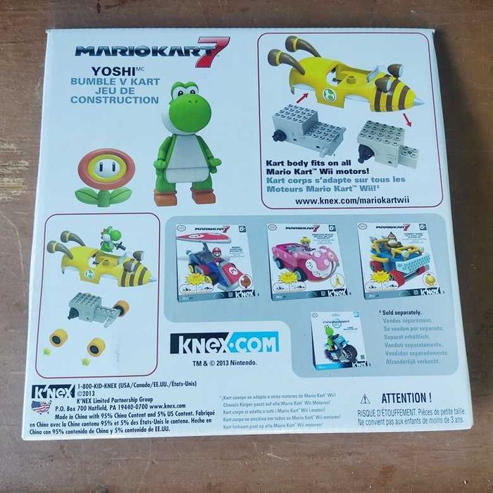 K'nex MarioKart 7 Yoshi Bumble V Kart Building Set Nintendo License Product