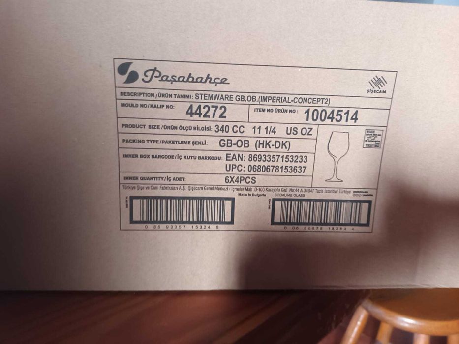 Taça de vidro para vinho
