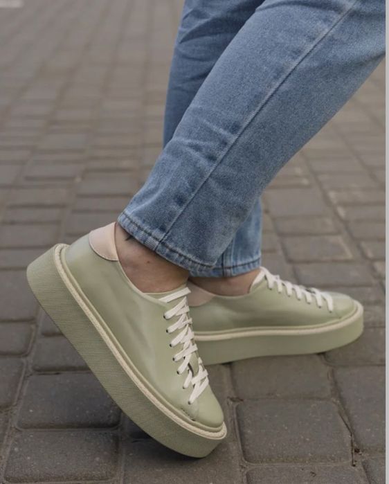 Шкіряні жіночі туфлі/кеди/броги