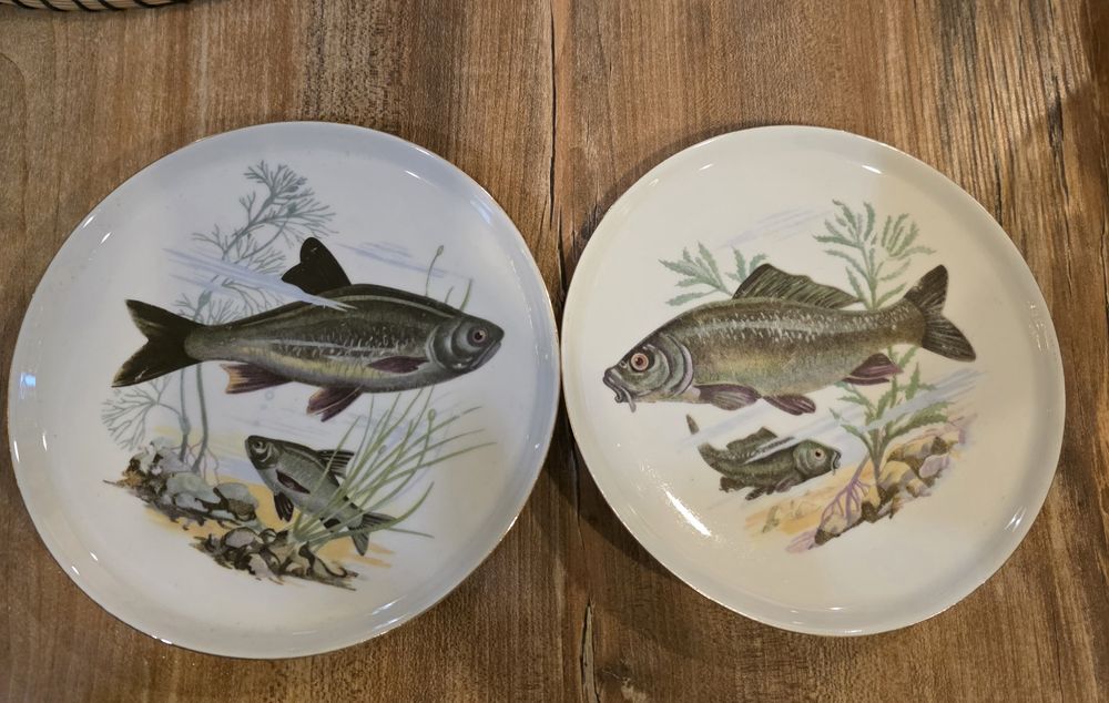 2 talerzyki motyw ryby