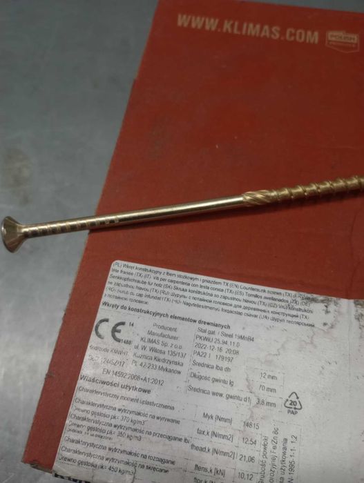 Wkręty KMWHT do drewna 6,0x160mm 4 opakowania