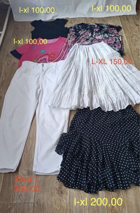 M-L платье женское длинное с карманами хлопок