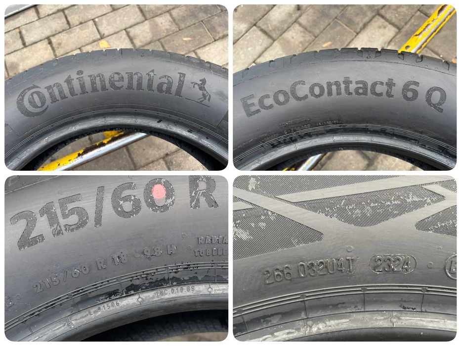 4X NOWE Opony Letnie 215/60R18 98H CONTINENTAL EcoContact 6Q 6.5MM 2024 ROK DEMO NOWE!!!