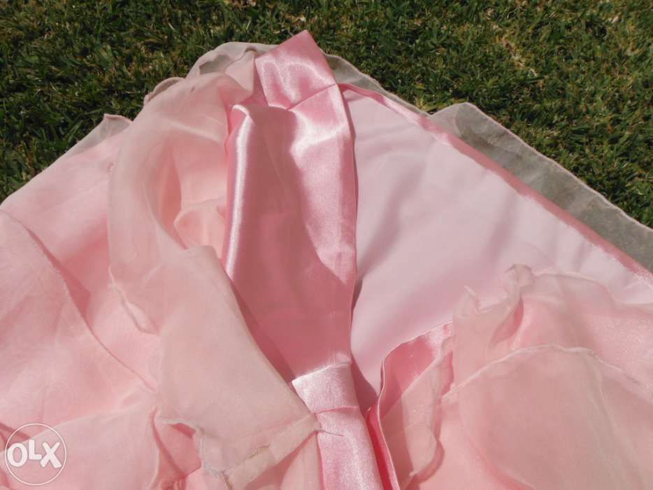Vestido para festas / casamentos batizado valusha rosa pérola 36