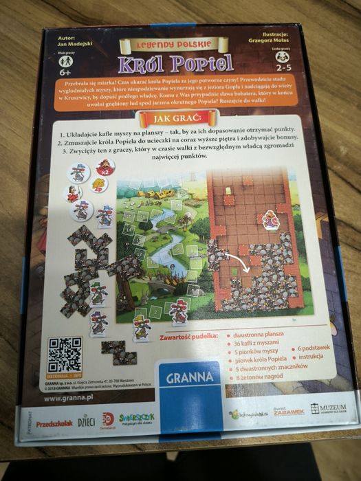 Gra familijna Król Popiel i gratis puzzle mapa Polski, okazja!