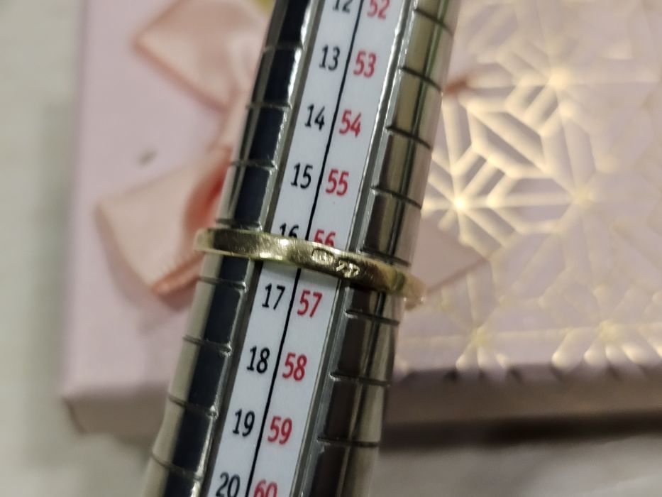 Złoty piękny pierścionek kwiat PR 585