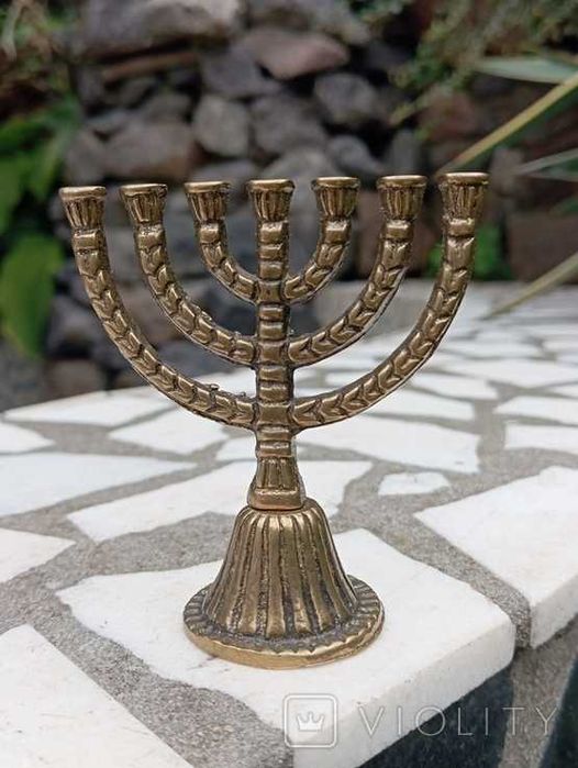 Минора Ханукия Семисвечник Звезда Давида Подсвечник Бронза вес 2260 гр