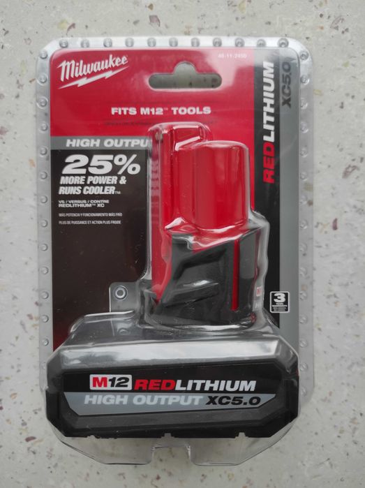 Аккумуляторная батарея Milwaukee M12 5.0 Ah 48-11-2450 (HB5) HIGH OUTPUT