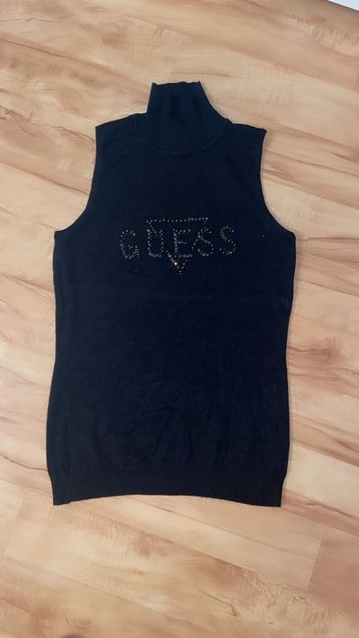 Czarny Półgolfik Guess