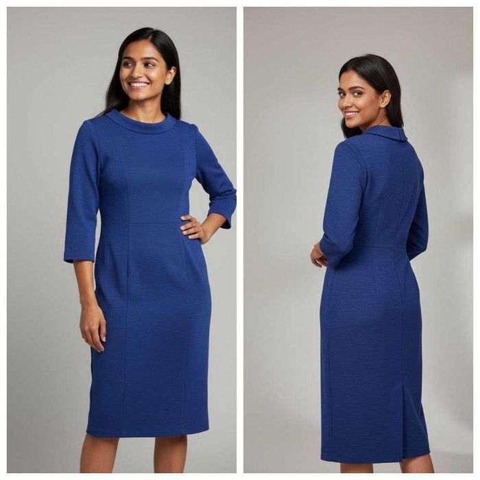 Платье миди в рубчик Hobbs демисезонное в классическом стиле