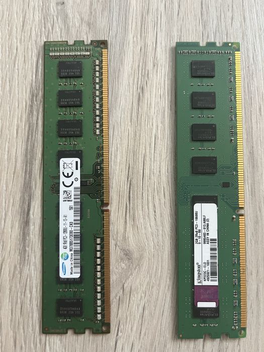 RAM 4GB Samsung i RAM 2GB Kingston