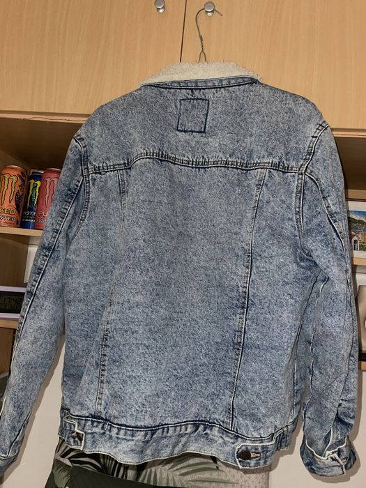 Casaco de ganga com pelo