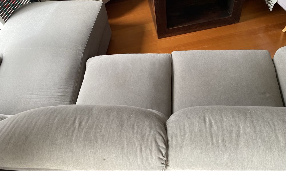 Sofa 3 lugares com chaise longue e arrumacao