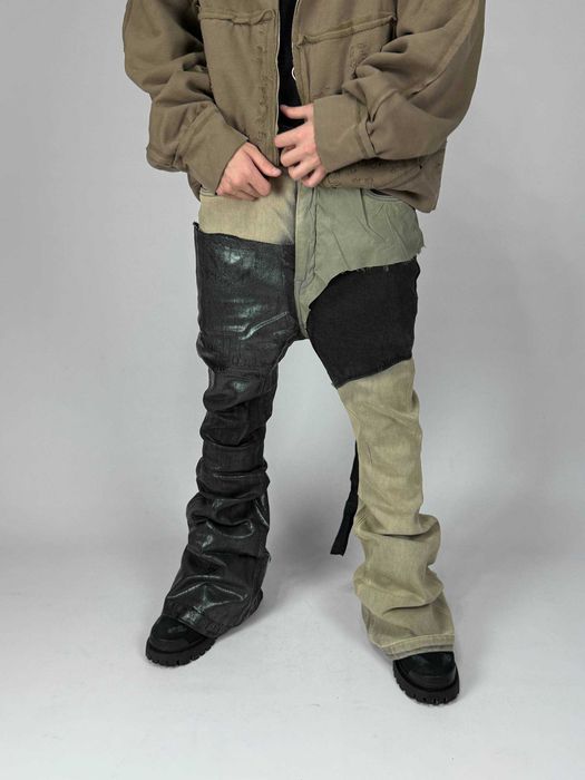 Rick Owens DRKSHDW bolan banana cut клеш джинси штани восковані S M L