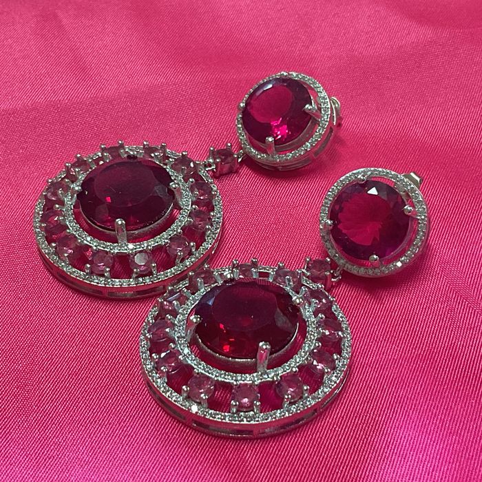 Brincos prata 925 tamanho de 6 cm