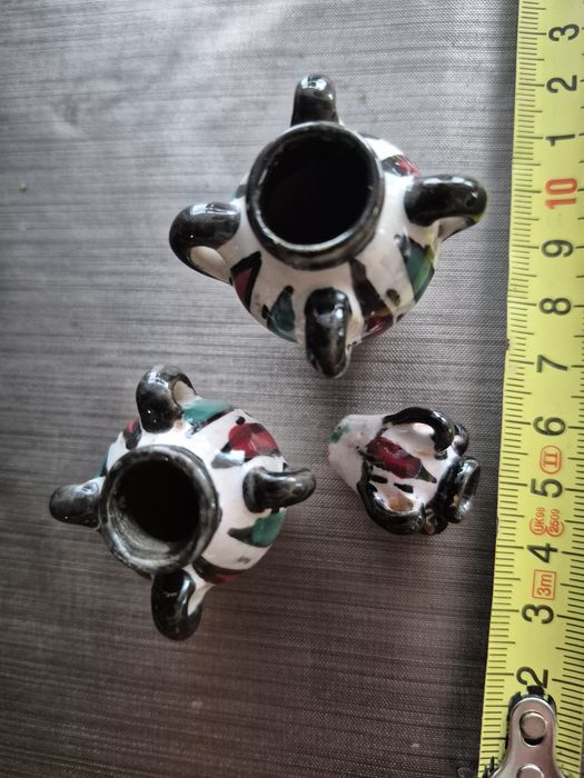 Miniaturowe ceramiczne amfory - kpl.3 szt