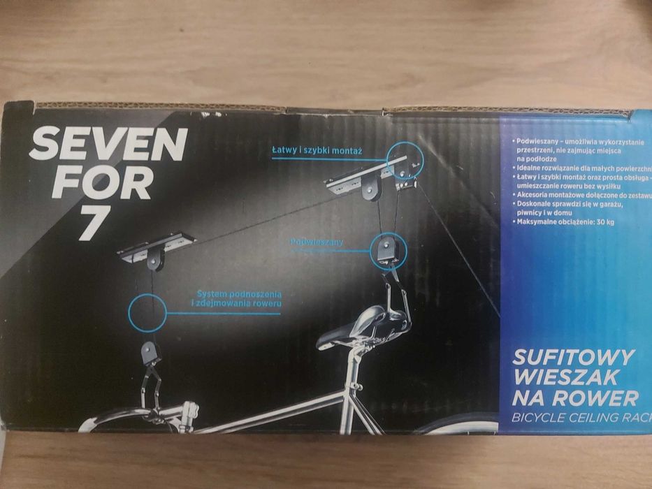 Rowerowy wieszak  sufitowy