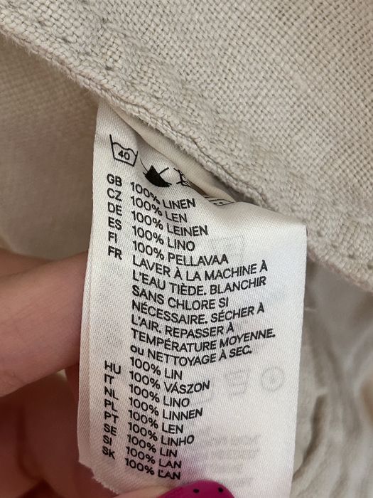 Ramoneska kremowa 100% len H&M kurtka M 38 S 36