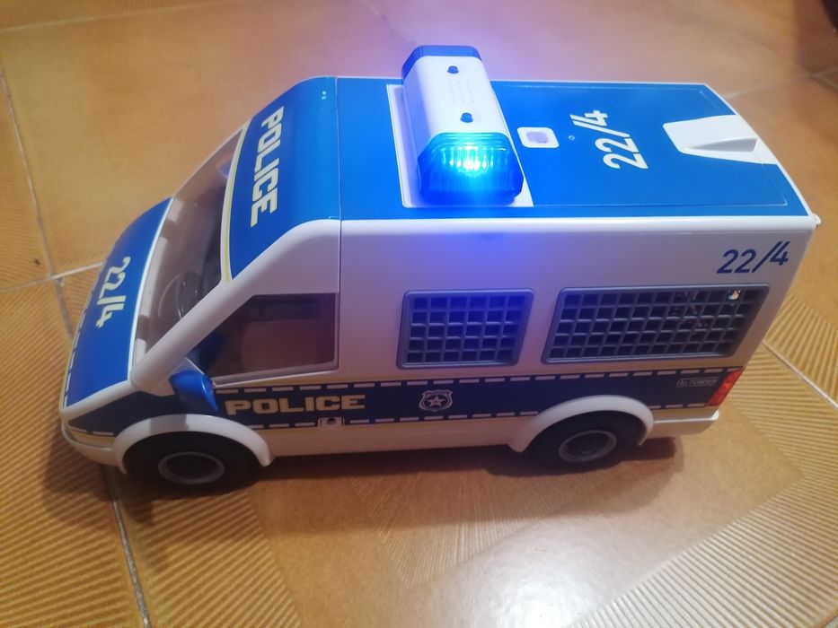 Carro polícia playmobil com luz e som