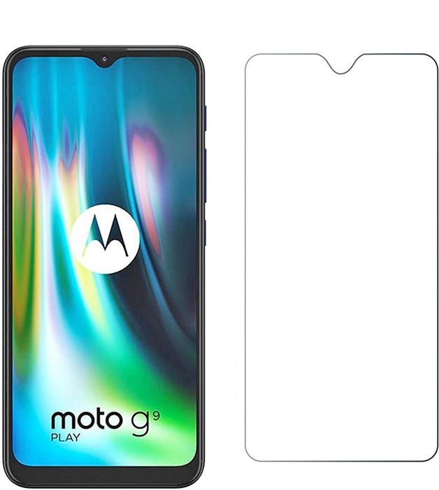 Etui Carbon + Szkło Płaskie Do Motorola Moto G9 Play / E7 Plus