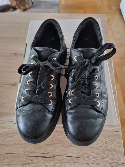 Trampki damskie czarne skórzane Ryłko 36