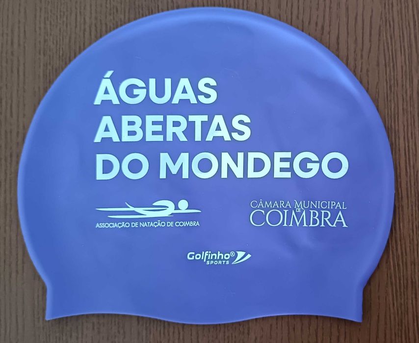 Touca de natação de silicone, Águas Abertas do Mondego , como nova, só usada uma vez no dia da prova.