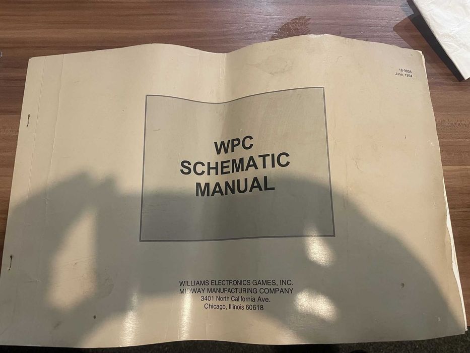 Flipper Pinball Fliper WPC Schematic Manual June 1994