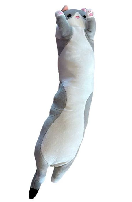 Zabawka Maskotka Kot Długi Pluszak 50cm Biało-Szary kod 2105