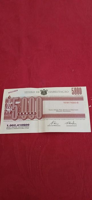 Título de Habilitação de 2001