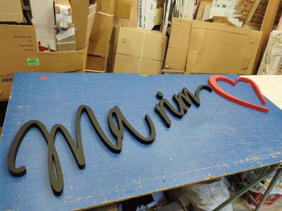 Букви КВІТИ, Вивіска для магазину квітів. Цвети.