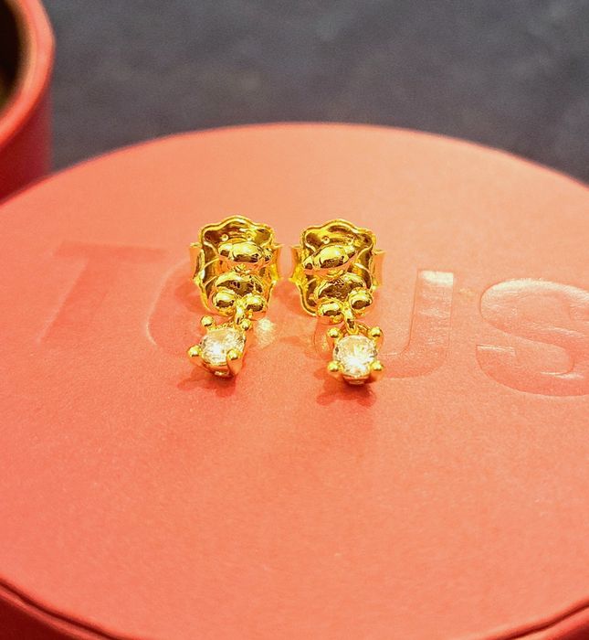 Kolczyki Tous misie z cyrkonią, nowe, na prezent, bizuteria miś