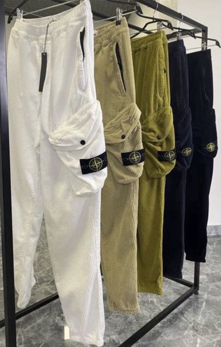 Штани чоловічі STONE ISLAND Velvet Corduroy Cargo/ Оригінал/