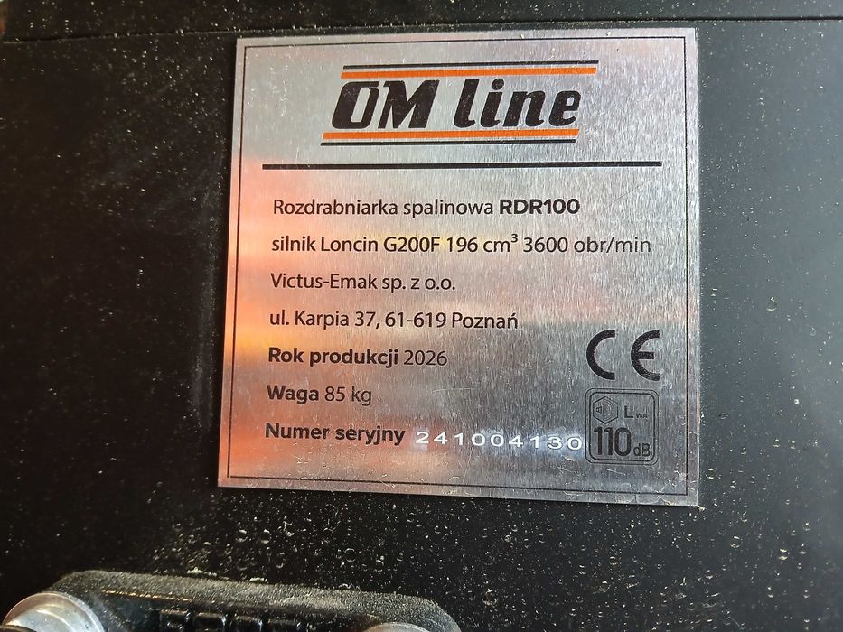 Oleo-Mac RDR 100 rozdrabniarka do gałęzi Nowa