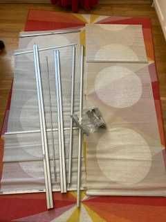 IKEA Cortinados 3 Painéis calhas suportes puxador 2 reposteiros