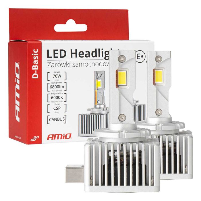 Żarówki Led D3S D8S 6800lm 6000k Mocne Xenon Super White żarniki