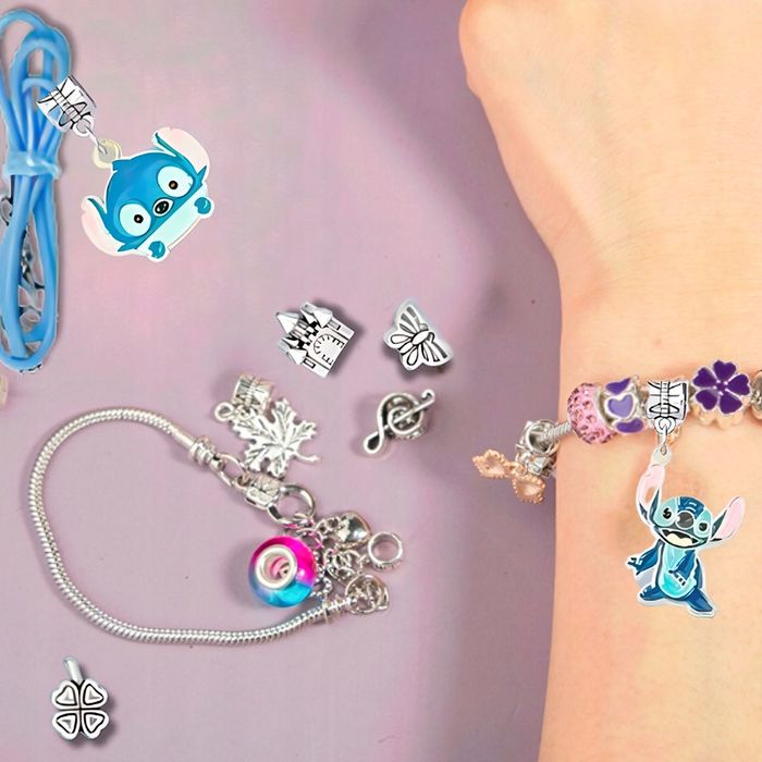 Zestaw do robienia bransoletek biżuterii koraliki charms stitch