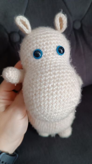 Muminek ręcznie robiony na szydełku, Moomin, handmade, uroczy