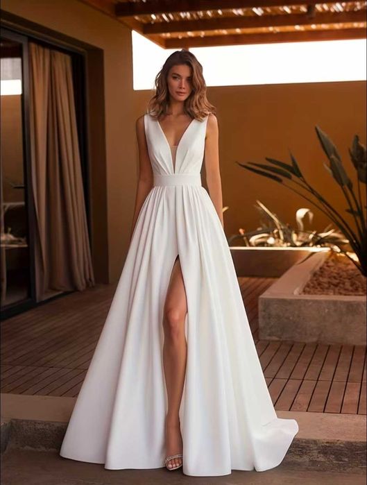Vestido de Noiva Elegante Branco | Novo