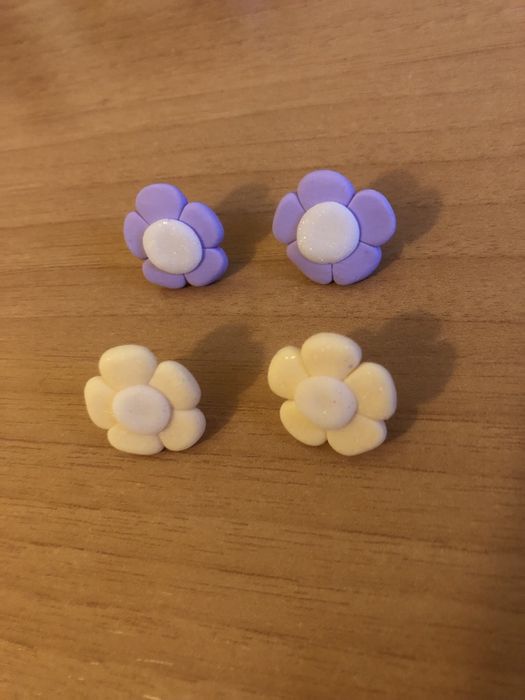 2 Conjuntos de brincos feitos com polymer clay