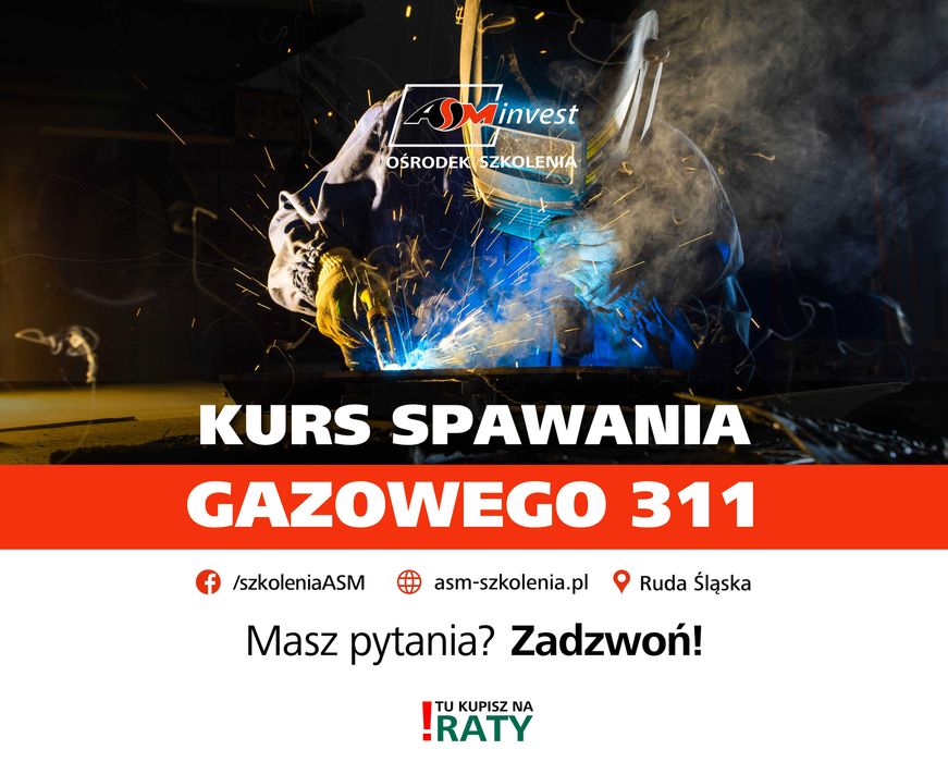 08.06.26 - Kurs, szkolenie spawanie stali czarnej metodą GAZOWĄ 311