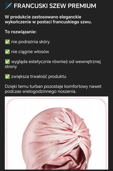 Turban z jedwabiu