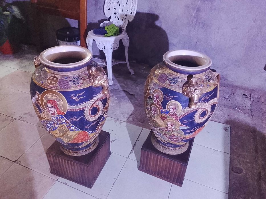 Jarrão grande de cerâmica japonesa, vintage